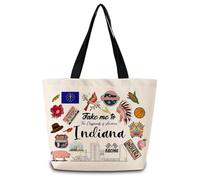 Bolso De Lona Llévame A Indiana Bonitas Bolso Shopper Ligera Totebag Para Playa Escolares Compras