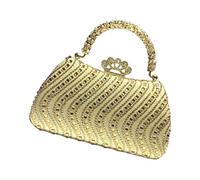 Bolso De Lujo con Mhinestones Detallando Bolsas Noche En La Cadena Cartera Hombro para Bodas Y Banquetes.