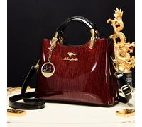 Bolso de Lujo para Mujer de Cuero Patente, Bolso de Retro, Bolso Cruzado, Bolso de Versátil y Moderno