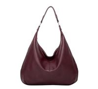 Bolso de madre de borlas sólidas, gran capacidad, una bolsa de hombro, bolso de compras, bolso de hombro para mujer, grande impermeable, rojo, talla única