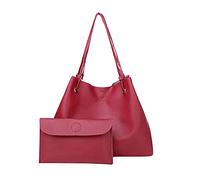 Bolso de mano, 2 bolsas, bolsa de hombro para mujer, conjunto de bolsos y bolsos de mano para mujer, Red, Talla única