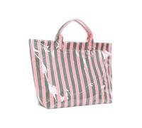 Bolso De Mano A Rayas De Pvc, Diseño De Mango Ergonómico, 44x31x12,5 Cm, Bolso De Viaje Ligero, Bólso De Mano Informal Para La Playa Para Todas Las Estaciones, Diseño Elegante Y Atractivo, Para Ir D