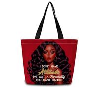 Bolso De Mano Afroamericano Ligera Bolso Tote Plegable Totebag Para Enfermería Amigas Viajes