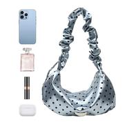 Bolso de mano Bola de masa con cremallera lindo, suave de gran capacidad, estilo | Bolso para teléfono cartera cosmética viajes diarios Trabajo Viaje, azul, Se référer au descriptif