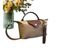 Bolso de mano , bolso de hombro,Bolsos de hombro con mango en bloques de color - Bolso casual ligero e impermeable para el trabajo y la universidad, caqui, Se référer au descriptif