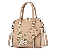 Bolso de mano bordado de moda para un simple hombro bandolera de mediana edad para mujer Bolsos de hombro rojo, caqui, Talla única