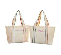 Bolso de mano bordado personalizado con nombre, bolso de hombro para dama de honor, bolsa de lona bordada personalizada, Varios colores