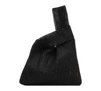 Bolso de Mano Brillante Elee con Diamantes de Imitación, Accesorio Moda Personalidad (Negro)