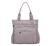 Bolso de mano casual para mujer, con cremallera, de nailon, para guitarra occidental, gris, talla única