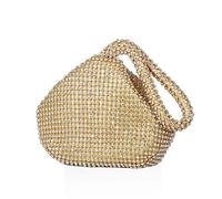 Bolso de mano con diamantes de imitación de 1 pieza, bolso de mano con diamantes, elegante bolso de cena, bolso brillante, bolso de cristal, bolso de novia, adecuado para cenas y bodas