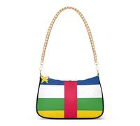 Bolso de mano con diseño de bandera de República Centroafricana para mujer, bolsos de diseño de animales de un solo hombro, cierre de cremallera