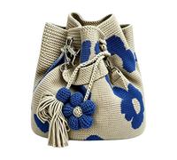 Bolso de mano con diseño de flores de ganchillo, elegante bolso de playa bohemio, para mujeres, madres, esposas, viajeros, junto al mar, piscina, compras, picnics, conciertos, vacaciones
