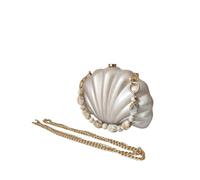 Bolso De Mano Con Forma De Concha Bolso de mano de lujo con piedras for mujer, mini bolso de mano de noche for boda, fiesta, verano, playa, regalo for niña(Lavender)