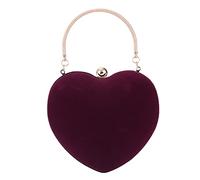 Bolso de mano con forma de corazón para mujer, bolso de noche, con rueda de simulador de agricultura con embrague, Purple, Talla única