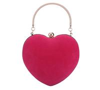 Bolso de mano con forma de corazón para mujer, bolso de noche, con rueda de simulador de agricultura con embrague, Pink, Talla única