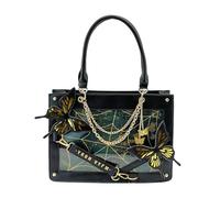 Bolso de mano con mariposas - Bolso de mano con diseño de mariposas laberinto de estilo oscuro, bolso de mano reutilizable para mujer, dorado, ver descripción