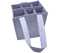 Bolso de mano de botella de vino - Portador de vino de varias botellas, soporte protector para botella de alcohol | Bolsa de almacenamiento portátil de vino con seis compartimentos de botella, puntas