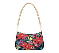 Bolso de mano de cadena de un solo hombro, correa de cadena dorada, interior multifuncional grande