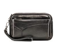 Bolso de mano de cuero, cartera con código de bloqueo para negocios para hombre, cartera antirrobo, soporte para teléfono, bolso de mano, bolso de viaje (color: marrón-A, tamaño: 23 * 8 * 14 cm)