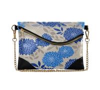 Bolso de mano de cuero para mujer, bolso de mano de moda para mujer, bolso de hombro para mujer, Dalia, color azul topo, carteras de fiesta para mujer
