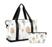 Bolso de mano de erizo de dibujos animados de color lindo para gimnasio, bolsa de mano deportiva y bolsa de aseo para deportes, impermeable, Dibujos animados lindo color erizo, 1 talla, Dibujos