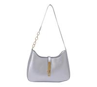Bolso de mano de estilo coreano para mujer, bolso de hombro de piel sintética, axilas, compras, viajes, hombro para mujer, axila, simple, bolso de mano, Silver, One Size