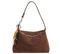 Bolso de mano de gamuza genérico para mujer con colgante Bolsas de antebrazo Bolsos de hombro Carteras Casual Hobo Bolsas para viajes de trabajo, café, 10.24x6.3x2.36inch