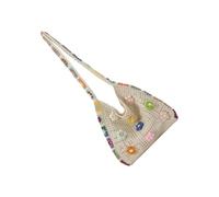 Bolso de mano de ganchillo para mujer, bolso de hombro para playa, verano, vacaciones, cruzado, portátil, de punto, hippies, bolsa de ganchillo para mujer, beige, Talla única