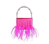 Bolso de mano de lujo para mujer, con borlas, bolso cruzado para boda, correa de perla, bolso de mano de moda, a