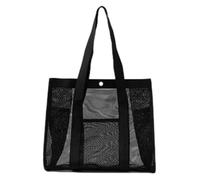 Bolso De Mano De Malla: Bolso De Hombro Para Playa, Almacenamiento De Malla Para Baño Y Ducha, Bañador Grande Plegable | Paquetes De Viaje Almacenamiento En El Jardín Del Hogar Para El Resort Picnic G