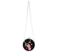 Bolso de Mano de Noche Estilo Floral Redondo, de Poliéster | Fiestas y Fotos, Uso Diario, Admite Power Bank y Pintalabios, Acabado Suave y Delicado