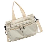 Bolso de mano de pana,Bolso de mano de pana | Bolso de mano universitario de gran capacidad, bolso bandolera con bolsillos | Bolso de hombro, bolsas de banana, bolsa de, beige, Se référer au