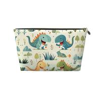 Bolso de mano de piel con diseño de dinosaurio para mujer, portátil, de gran capacidad, con cremallera, bolsa de almacenamiento, color dorado, talla única, Gold, Talla única