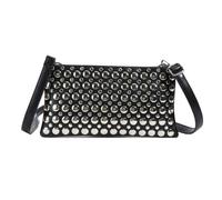 Bolso de mano de un solo hombro para mujer con tachuelas y correa ajustable de piel sintética para axilas