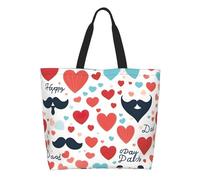 Bolso De Mano Día Del Padre, Amo A Papá Ligera Bolso De Lona Ajustable Bolsa De Compras Para Estudiantes Trabajo Viajes