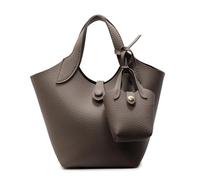 Bolso de mano elegante de piel sintética con patrón de lichi, bolso de viaje con bolso, gris, 380.00x130.00x250.00mm/14.96x5.12x9.84inch