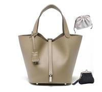 Bolso De Mano Extragrande De Piel Flor De Primera Calidad: Elegante Bolso De Hombro Gris Perla, Accesorio Multiusos For Mujer.(Light Gray (Silver Lock),Mini 4.3" (L)*5.5" (W)*5.9" (H))