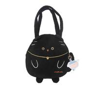 Bolso De Mano Felpa A Hombro Informal para Chica Y Mujer Compras Versátil Gran Capacidad Gato Dibujos Animados Felpa