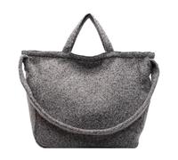 Bolso de mano felpa informal moda invierno 2024, nuevo bolso gran capacidad, hombro for el trabajo, Le Paquet Tot(GRAY)