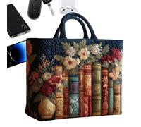 Bolso De Mano Floral - Bolso De Mano Con Diseño De Libro Vintage, De De Gran Capacidad, De Hombro Con Tapiz Signare, De Hombro Casual Para Mujer | Para Profesores, Estudiantes