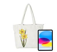 Bolso de mano floral - Bolso de viaje acolchado reutilizable - de la compra de tela para la compra de alimentos - Para mujeres, hombres, trabajo, escuela, universidad, verano, viajes, mercado