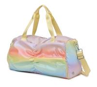 Bolso de Mano for Yoga for Mujer, Impermeable, Gran Capacidad, Multifuncional, con Zapatos y Compartimento húmedo for Fiestas Pijamas, Viajes, Baile Deportivo(Yellow)