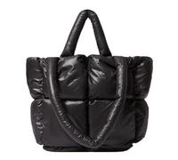 Bolso de mano grande Puffer de moda, elegante de lujo acolchado de algodón acolchado bolsos de diseñador para mujeres, bolso de hombro suave de invierno bolsa de almohada mujer bolsa de compras,Black