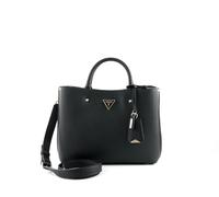 GUESS Meridian Girlfriend Satchel, Bolso con Asas Superiores para Mujer, Black, Talla única