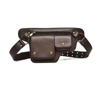 Bolso de mano impermeable para mujer, bolso cruzado pequeño para teléfono, paquete de equitación al aire libre con múltiples bolsillos, marrón oscuro, Talla única