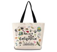 Bolso De Mano Llévame A California Ligera Bolso Tote Bonitas Bolsa De Compras Para Mamá Camping Trabajo