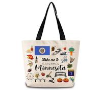 Bolso De Mano Llévame A Minnesota Plegable Bolsos De Mujer Reutilizables Bolsa Tela Para Estudiantes Playa Mamá