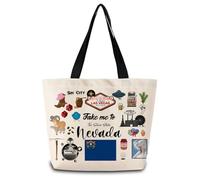 Bolso De Mano Llévame A Nevada Bonitas Bolso De Hombro Casual Bolsa De Lona Para Mamá Playa Compras