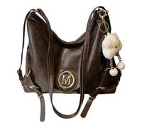 Bolso de mano moderno para mujer, bolso de mano para mujer, bolso de hombro para mujer, bolso de mano de gran capacidad, elegante, casual, de moda, multifuncional, para mujeres y niñas, marrón (dark