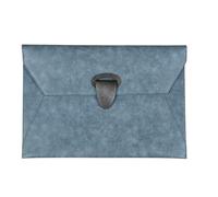 Bolso de mano negocios cuero PU A4, bolso documentos for hombre, portátil impermeable for for mujer Para Documentos(Blue)